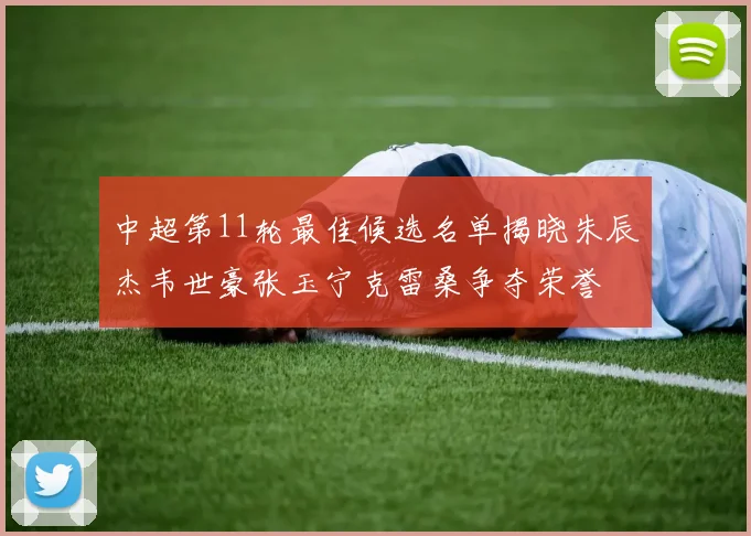 中超第11轮最佳候选名单揭晓朱辰杰韦世豪张玉宁克雷桑争夺荣誉